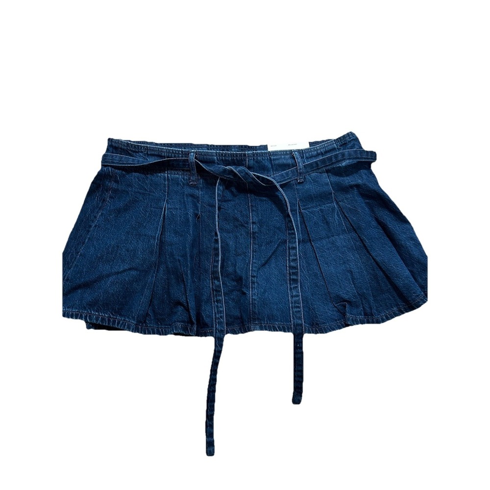 NEW American Eagle Women's 10 Mini Skort Pleated Mid-Rise Tie Waist
